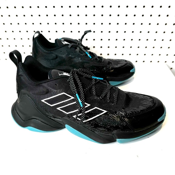 Adidas | RARE Impact FLX 2 TF “Venom” Black Colorway Spider-man Sneakers Sz 10.5 - Picture 4 of 14